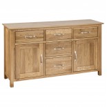 Devonshire New Oak Large Sideboard with 2 Doors and 5 Drawers